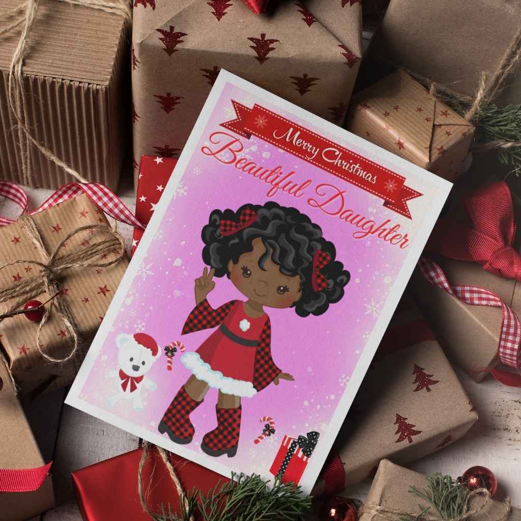 Personalised Christmas Card | Beautiful Daughter