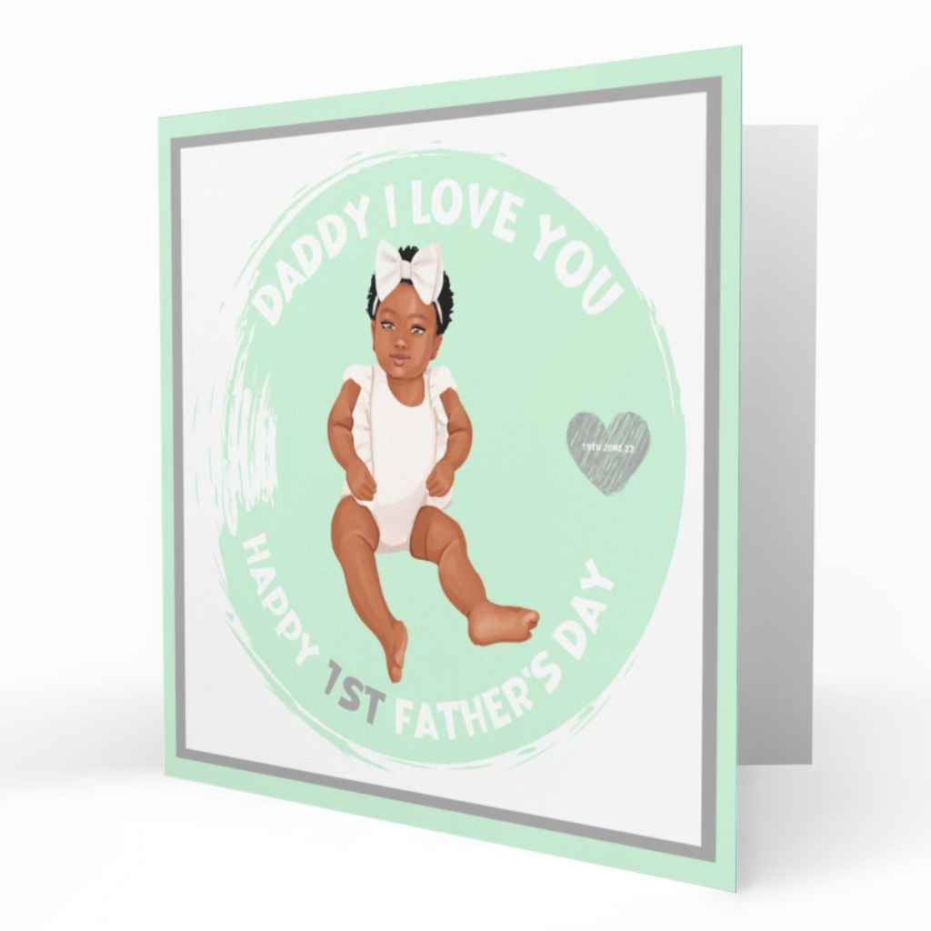 Black Father's Day Card | First Father's Day Black Baby
