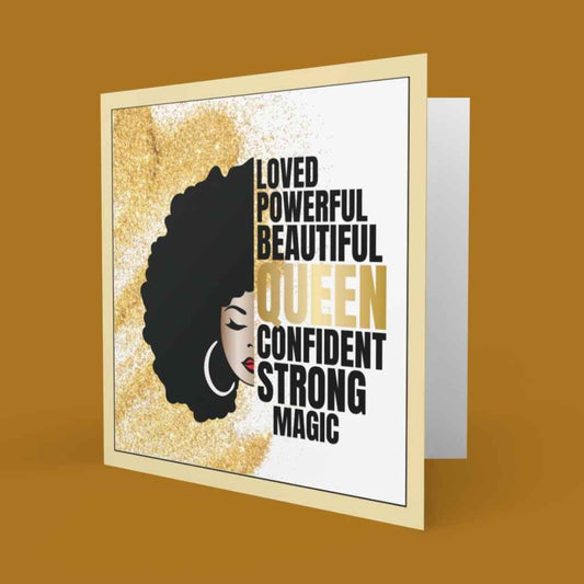 Afro Centric Any Occasion Greetings Cards | Black Queen
