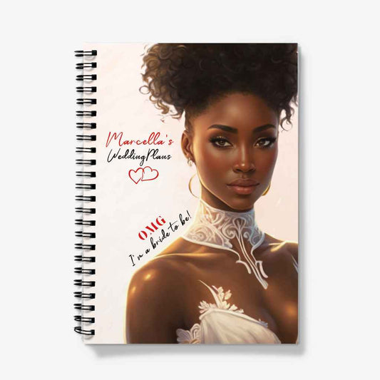 Black Bride to Be Wedding Plans Notebook
