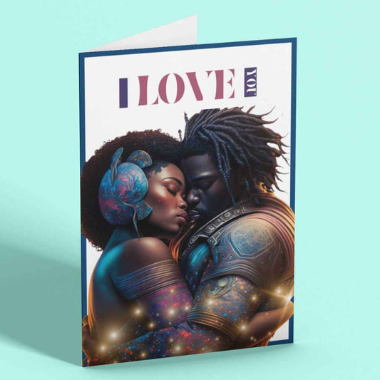 Black Couple I Love You Any Occasion / Valentine's / Anniversary card