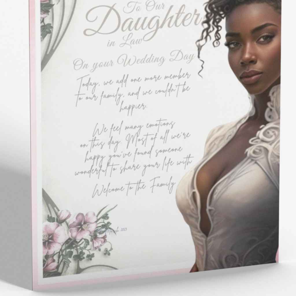 To My Daughter In Law Wedding Card