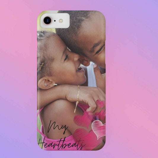 Photo Upload Personalised Tough iPhone Cases | My Heartbeats | 12, 13 Pro