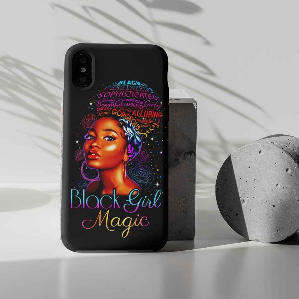 Black Girl Magic Empowering Words | Personalised Slim iPhone Cases | 12, 13 Pro