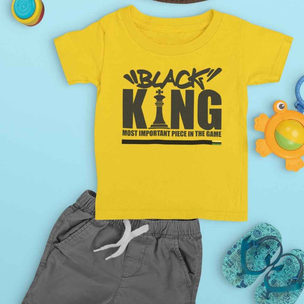 Organic Cotton Black King Toddler T Shirt