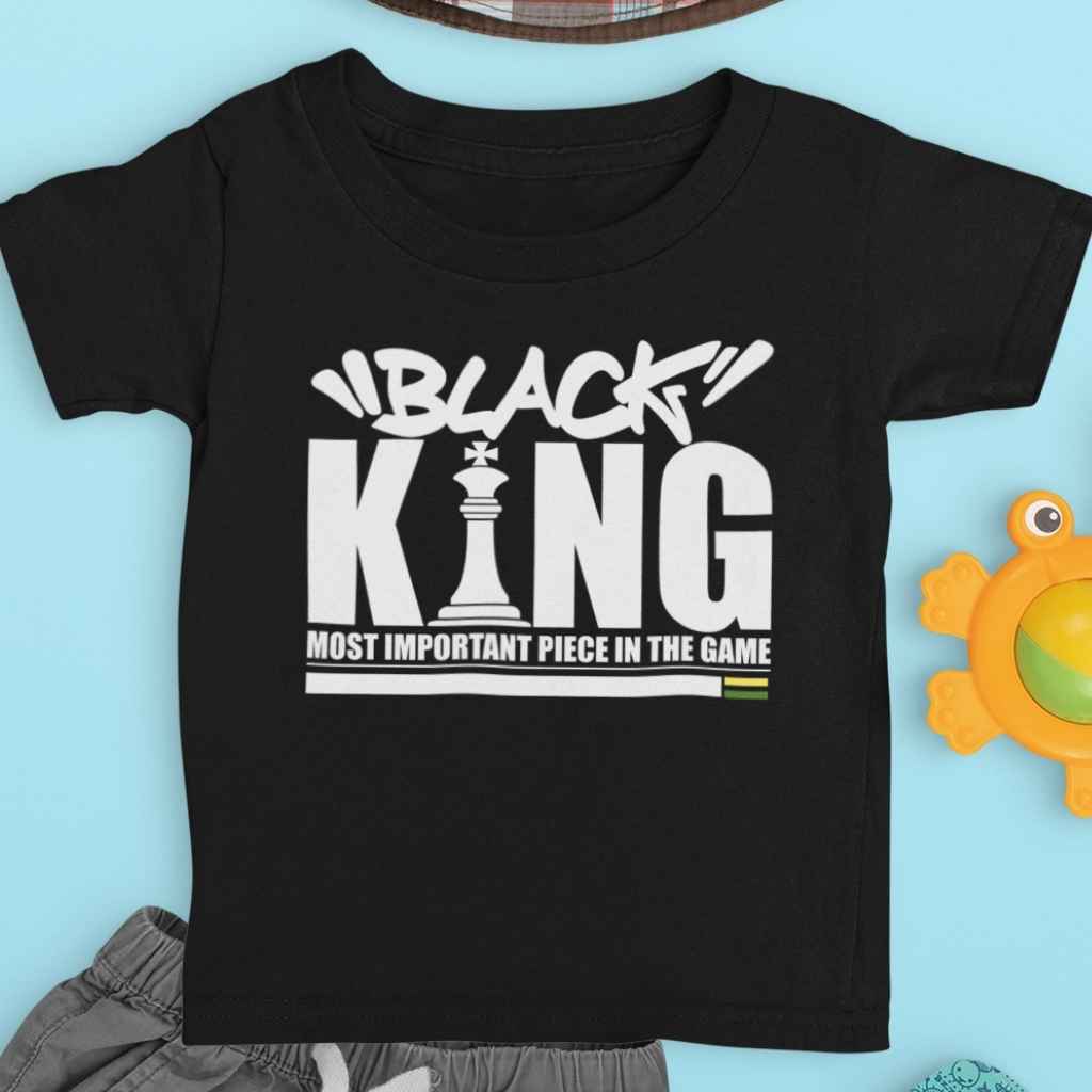 Organic Cotton Black King Toddler T Shirt