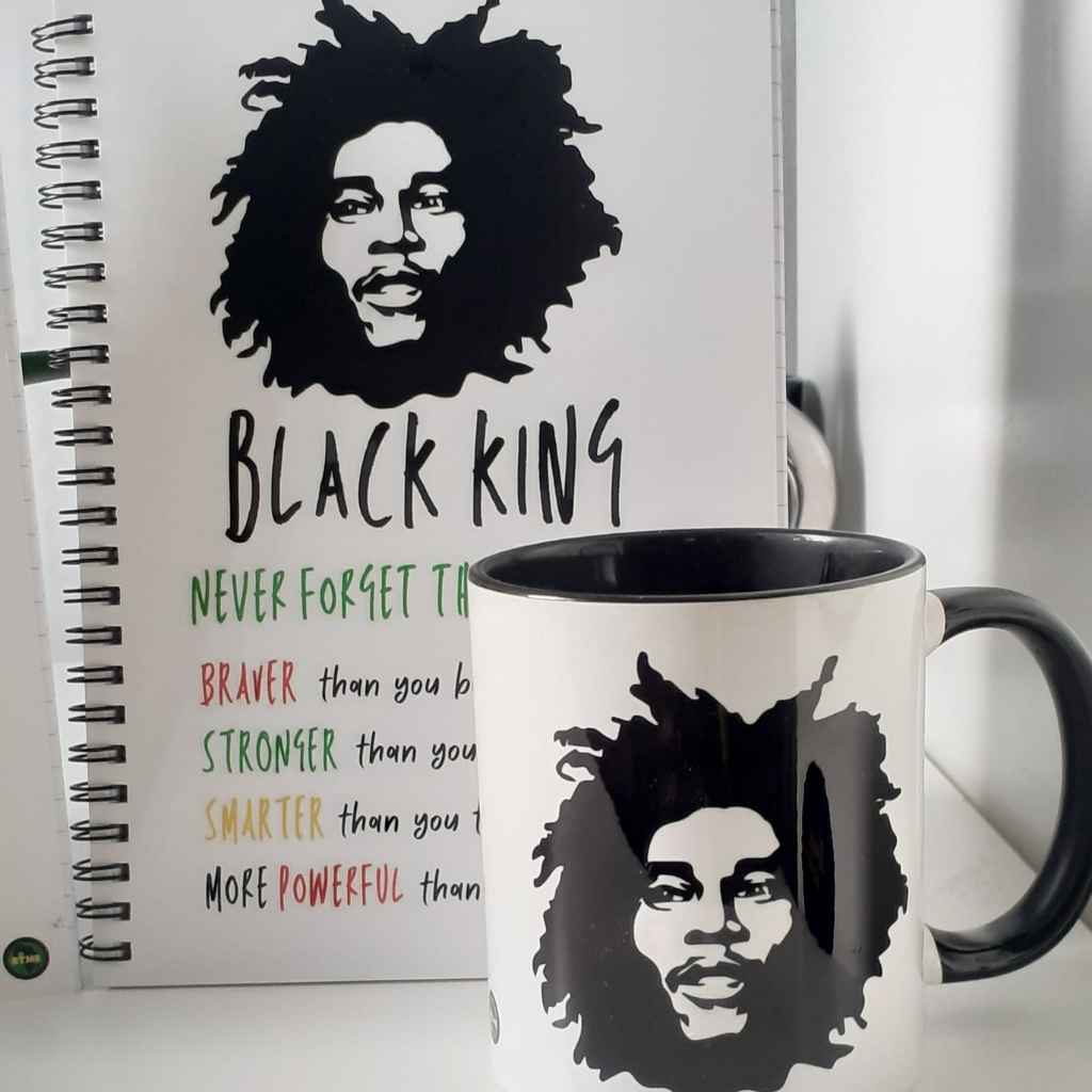 Motivational Affirmation Cup | Black King Never Forget