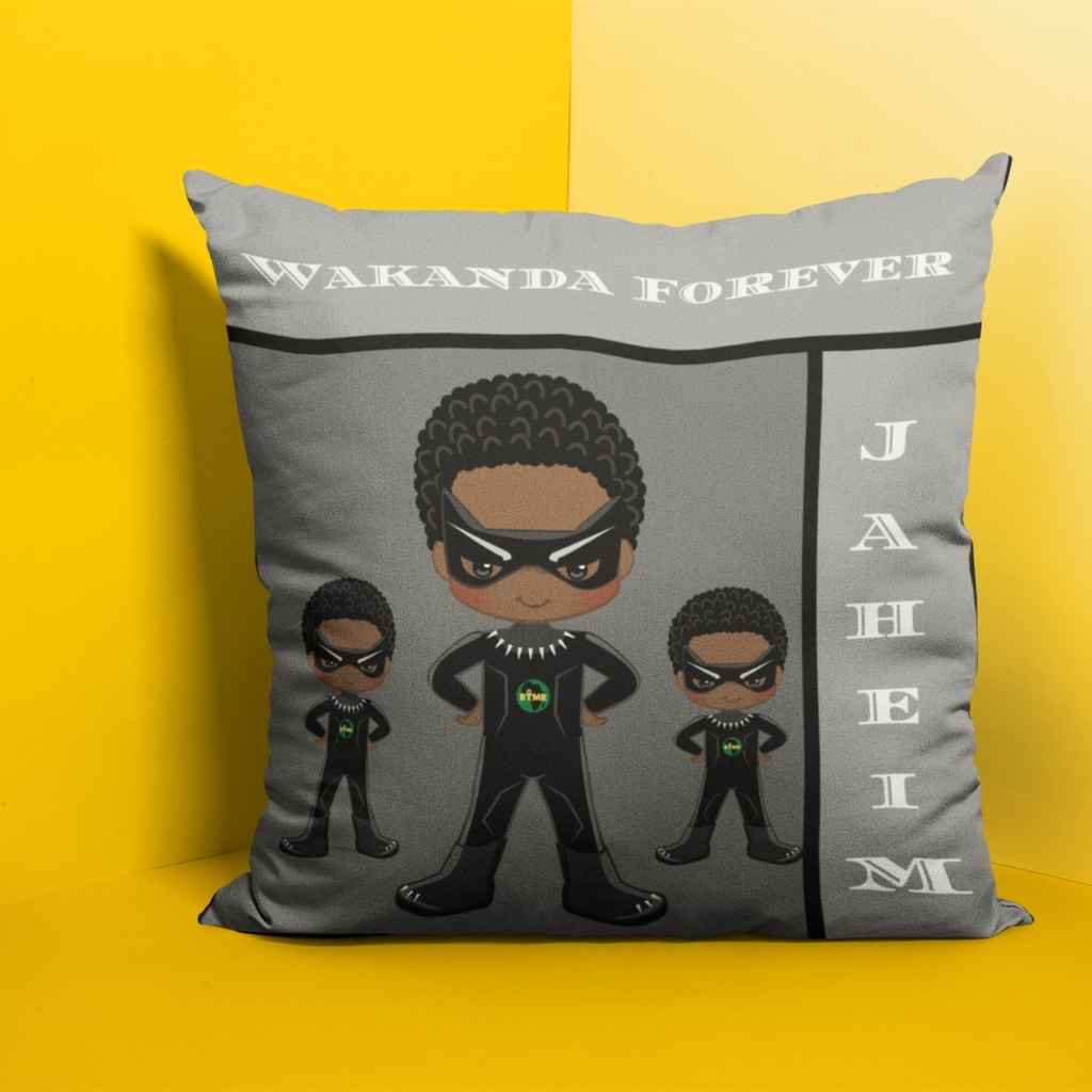 Personalised Cushions | BLM Kids | Super Hero Squares