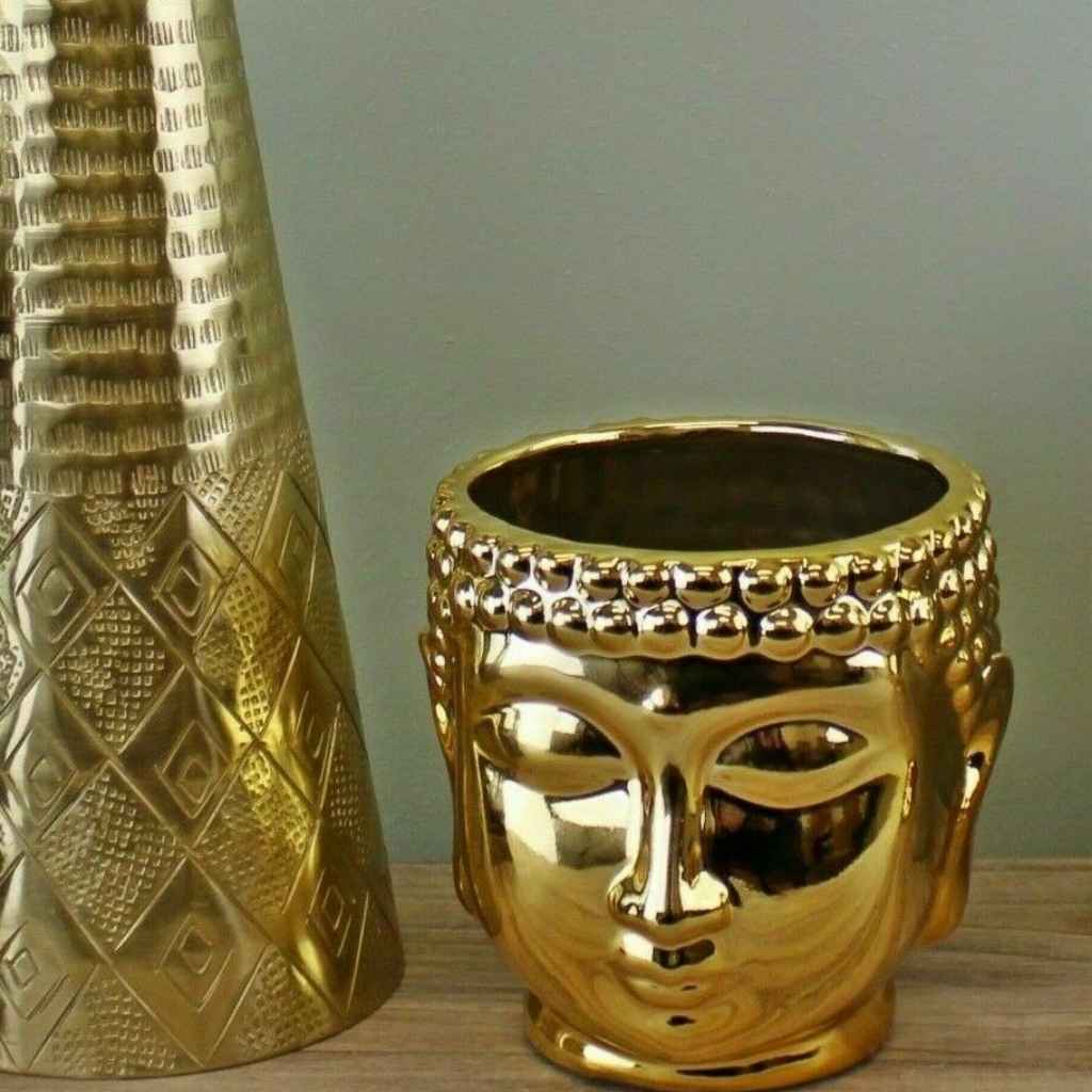 Plant Pot | Buddha | Shiny Gold