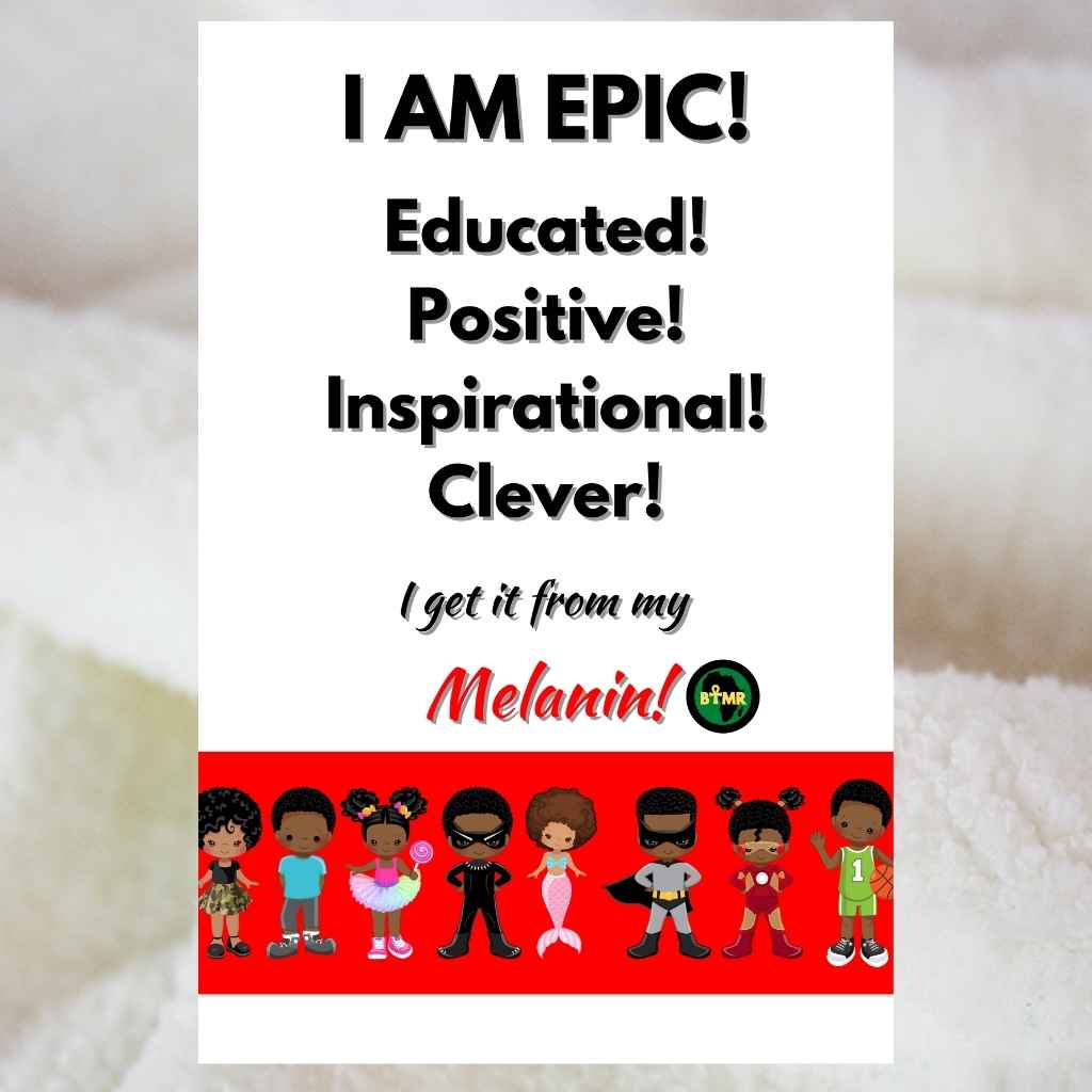 Personalised Blankets | Sherpa Fleece | BLM Kids I am Epic