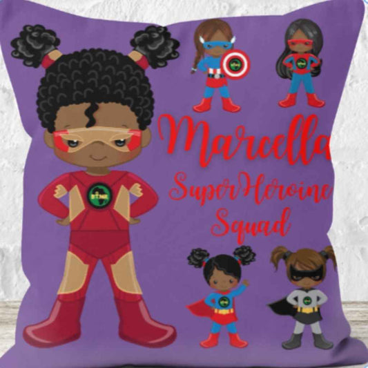 Personalised Cushions | BLM Kids | Super Heroine Squad
