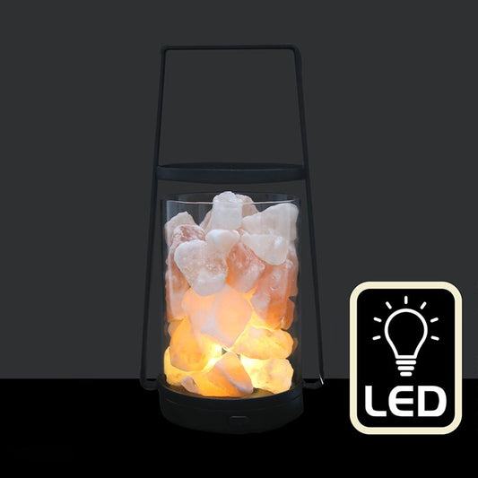 Himalayan Salt Lantern | Black LED
