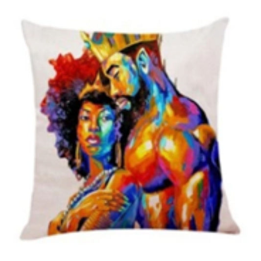 100% Linen Cushion - King and his Queen