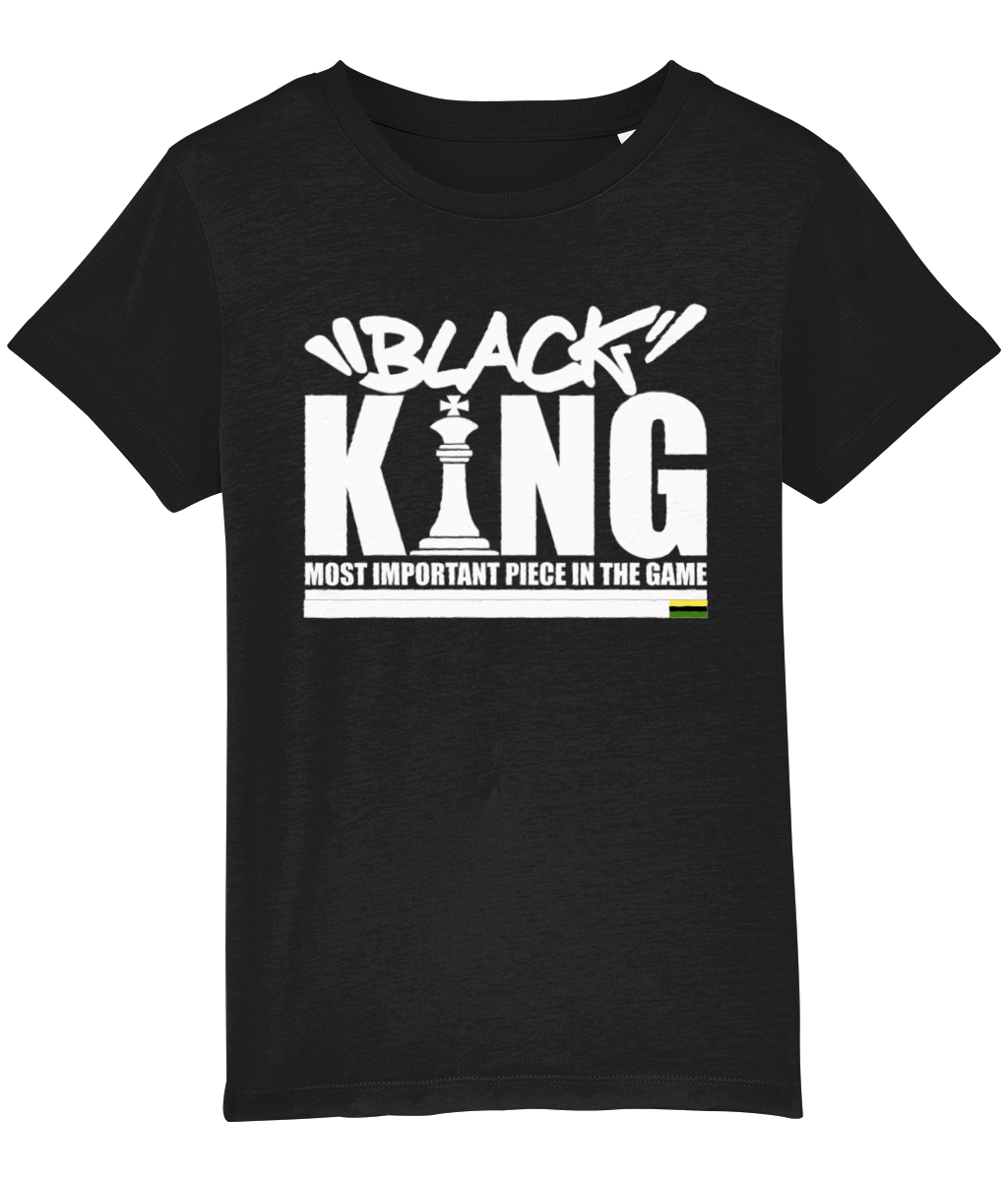 Black King Chess Boys T Shirt