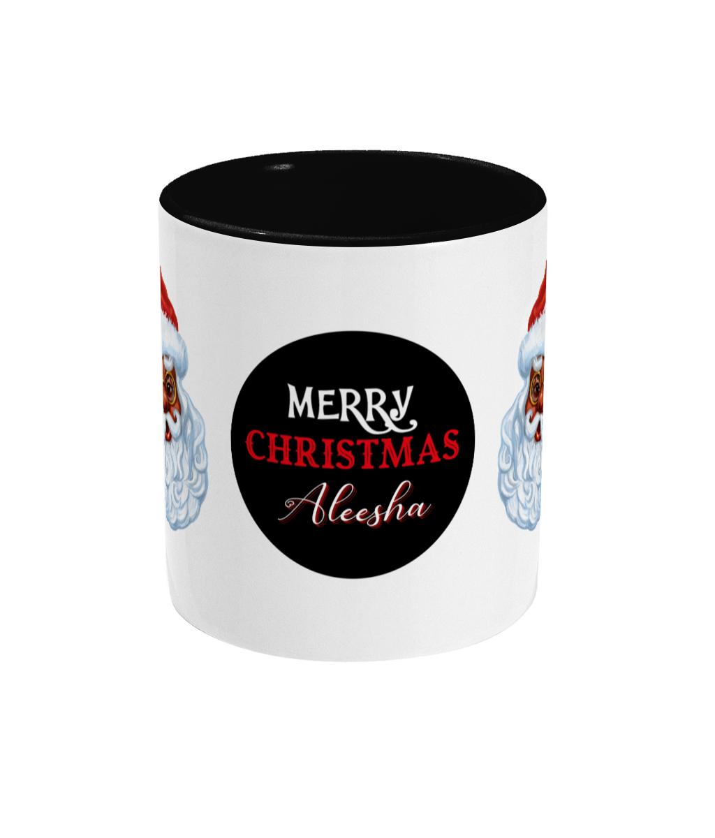 Black Santa Christmas Mug