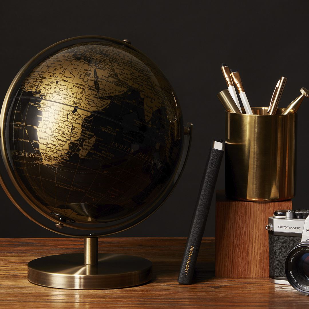 Premium Black & Gold 20 cm Globe