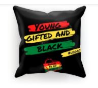 Motivational Cushion | Double Sided | Red, Gold & Green