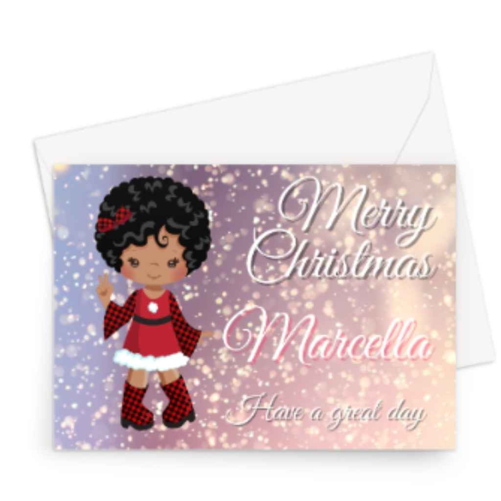Santa's Helper Design 2 Personalised Merry Christmas Card