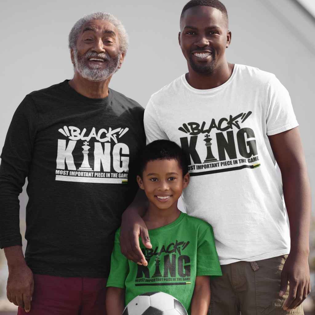 Black King Chess Boys T Shirt