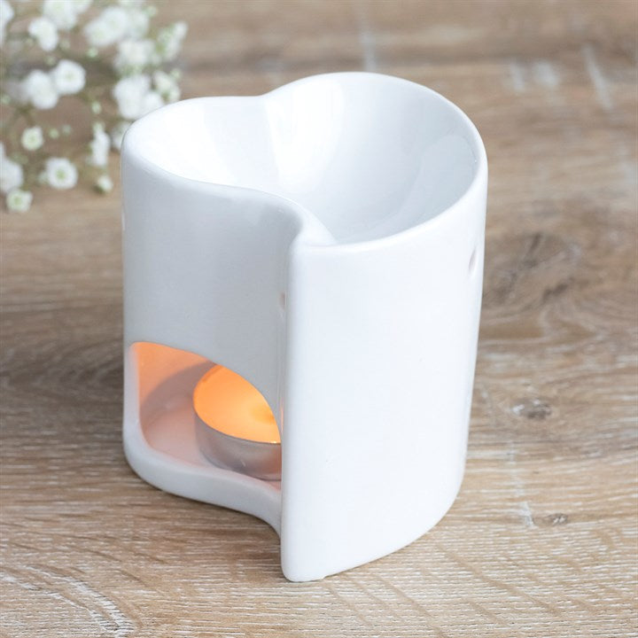 Wax Melts & Oil Burner | Contemporary | White Heart