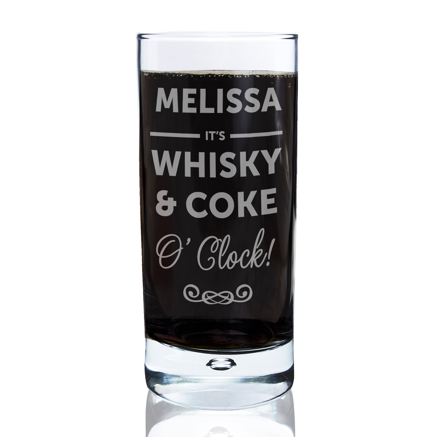 Personalised Its... O Clock Bubble Glass