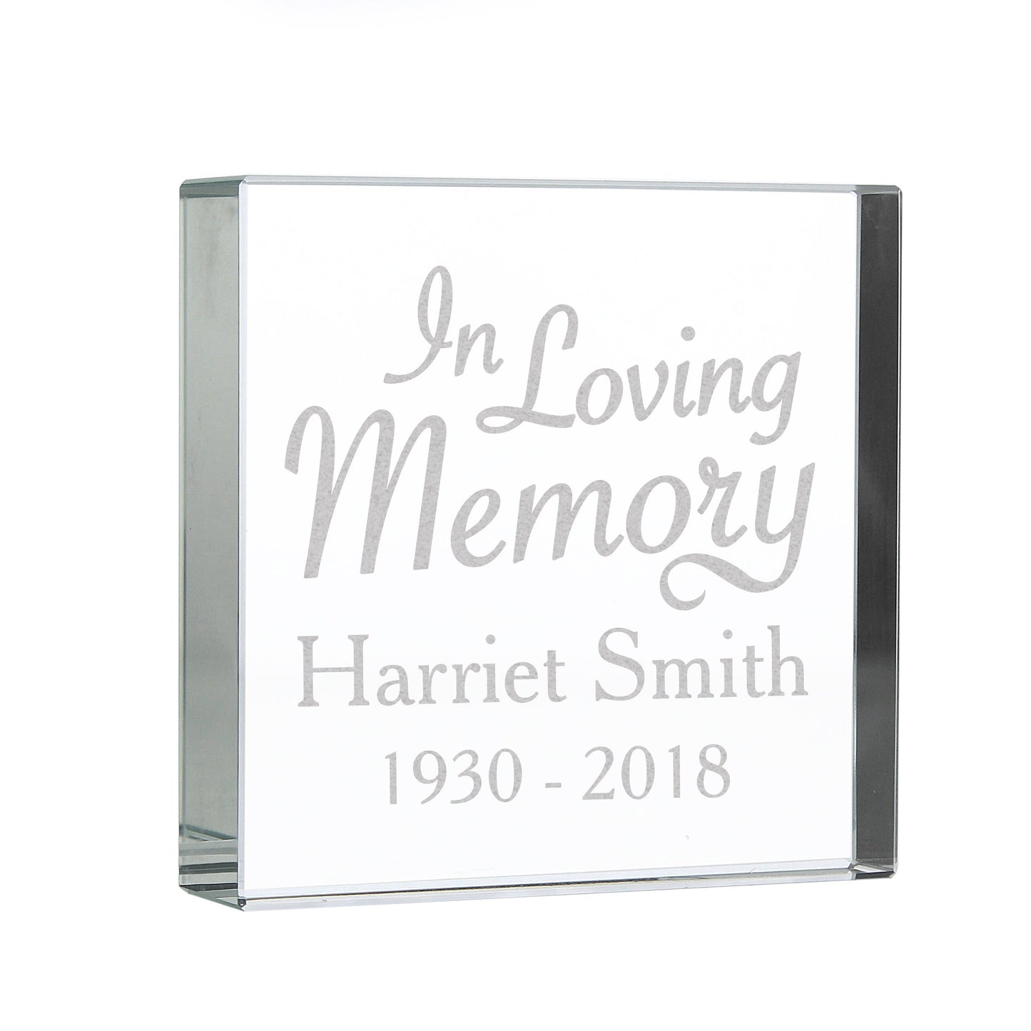 Personalised "In Loving Memory" Large Crystal Token