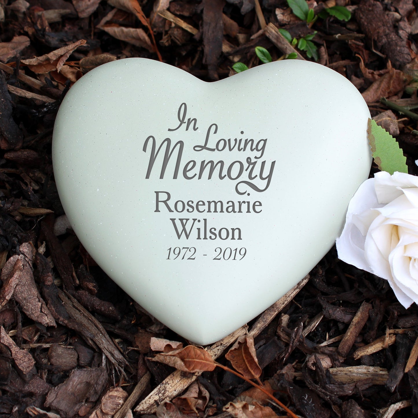 Personalised In Loving Memory Heart Memorial