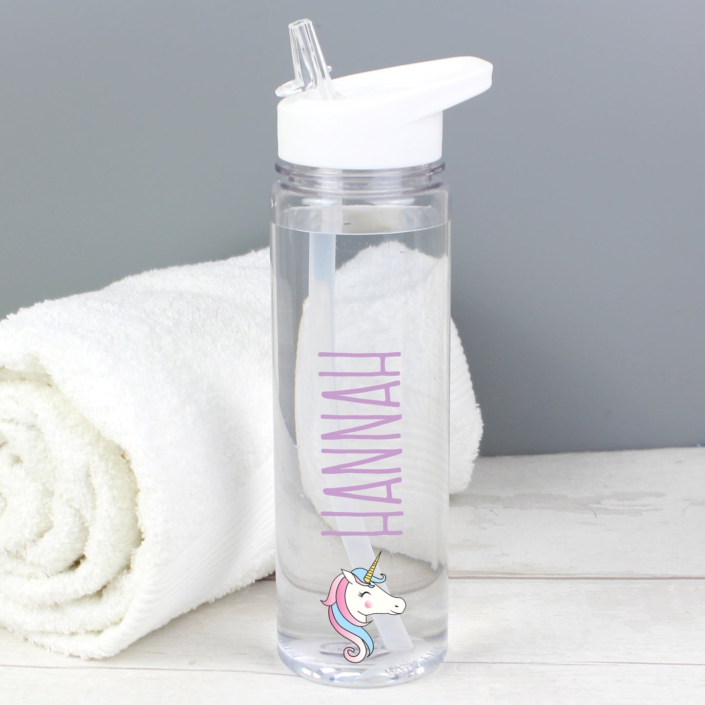 Personalised Glass Water Bottle - Unicorn