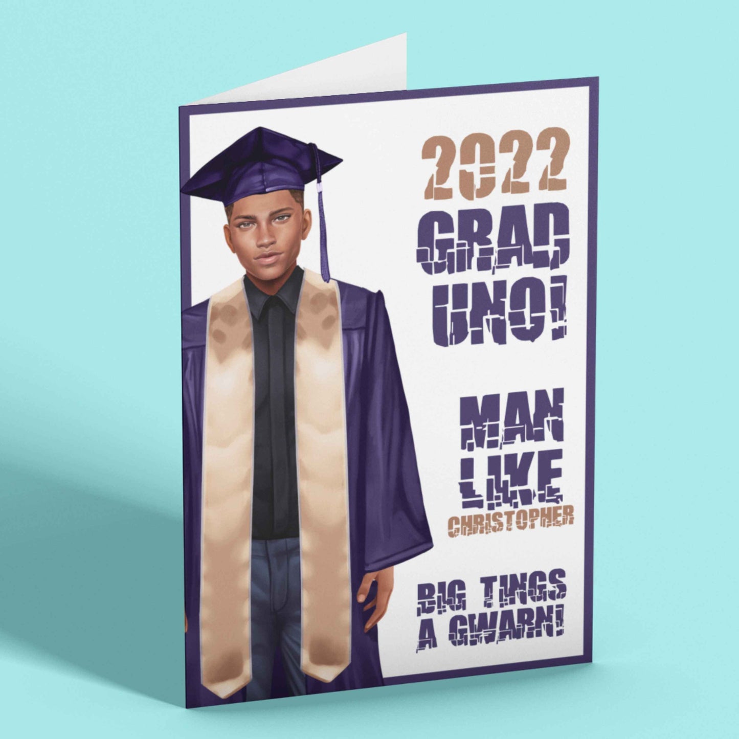 Black Boy Graduation Card | Man Like