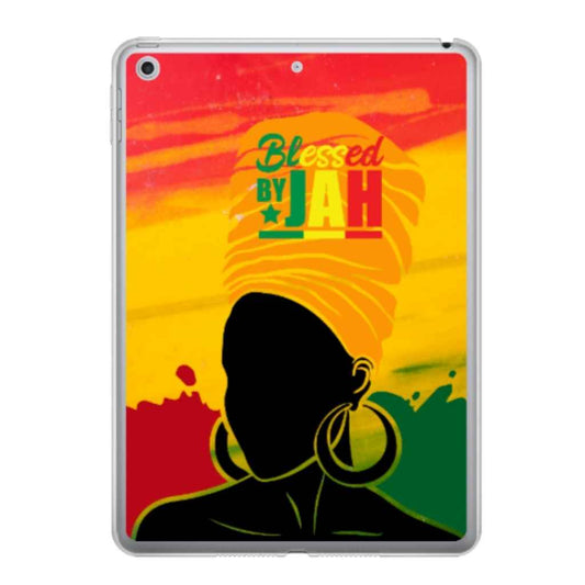 Personalised Afrocentric iPad Case | Black Empress Headwrap Blessed by Jah