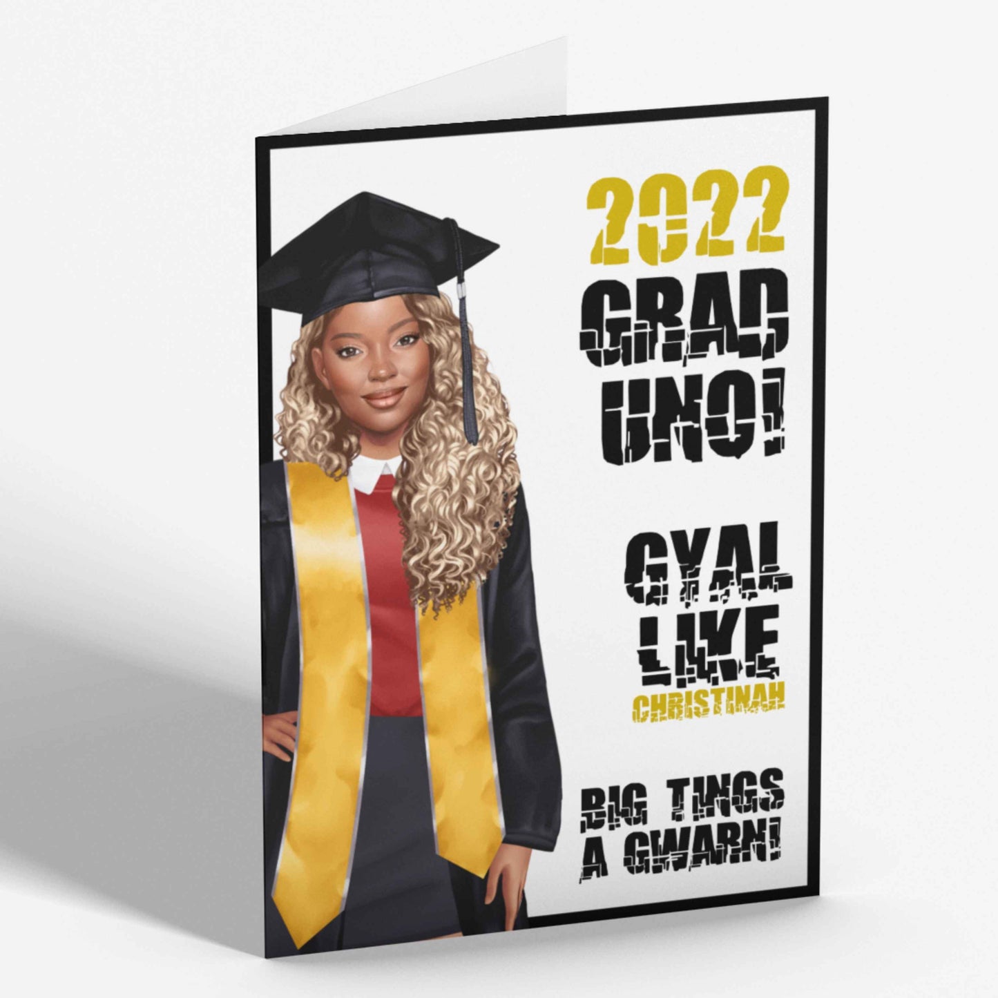 Personalised Graduation Card | Black Girl Graduate | Gyal Like