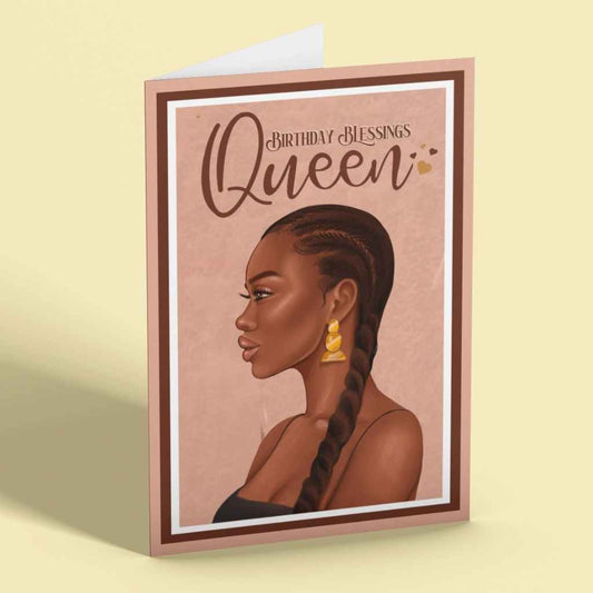 Personalised Afrocentric Ethnic Birthday Cards | Birthday Blessings Queen