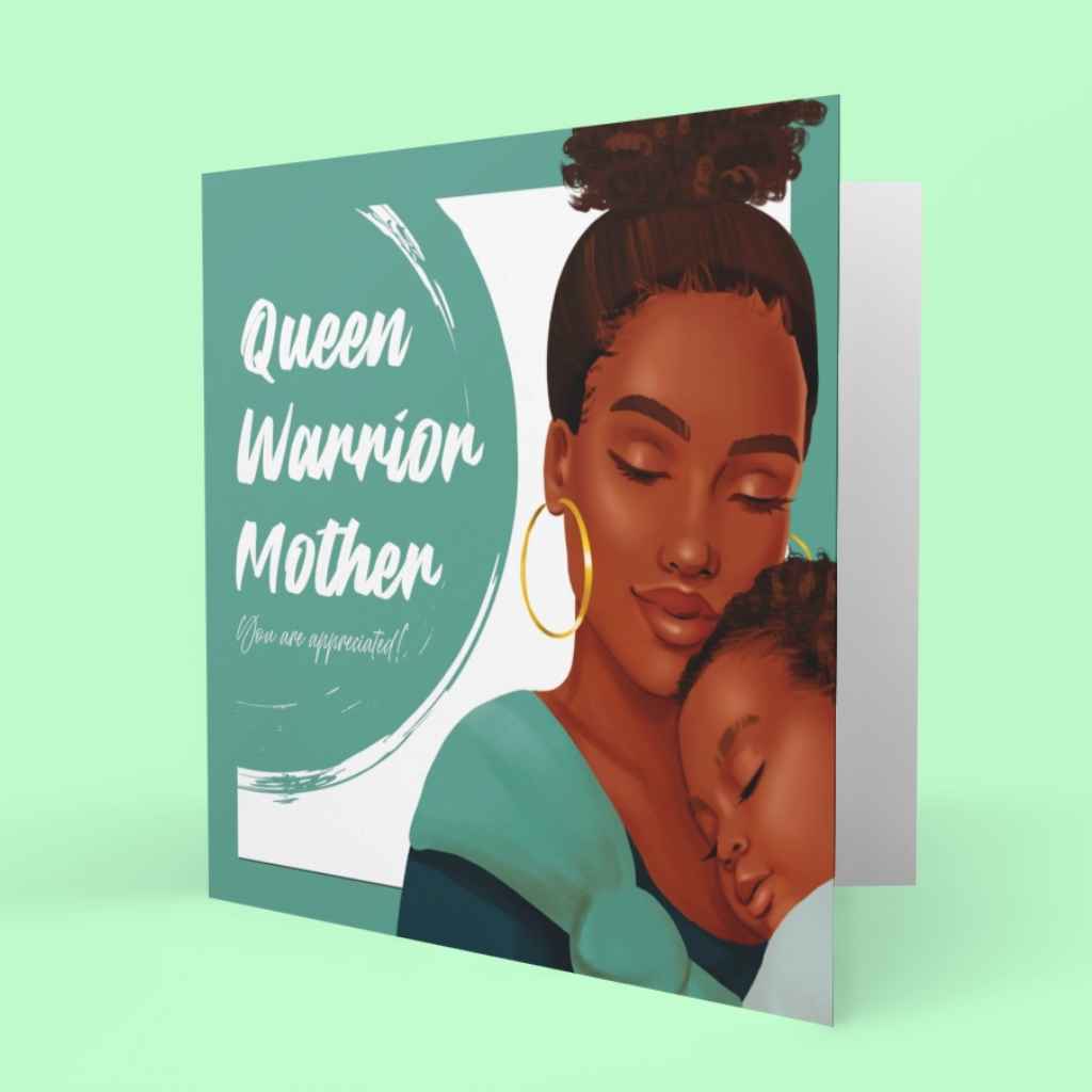 Black Queen Warrior Mother any occasion card