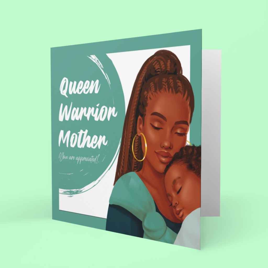 Black Queen Warrior Mother any occasion card