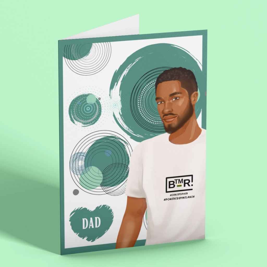 Black Dad Abstract Any Occasion Card