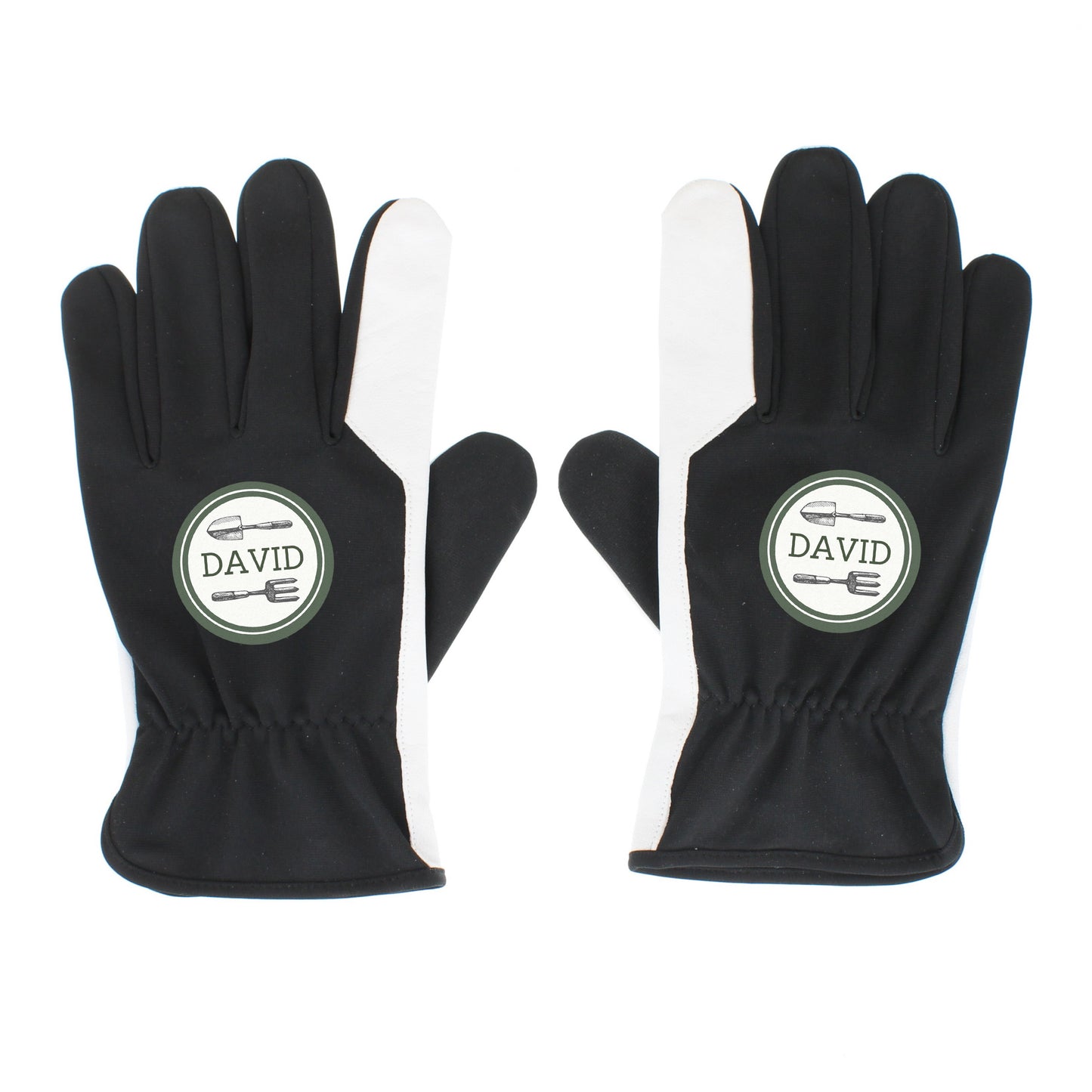 Personalised Black Garden Gloves