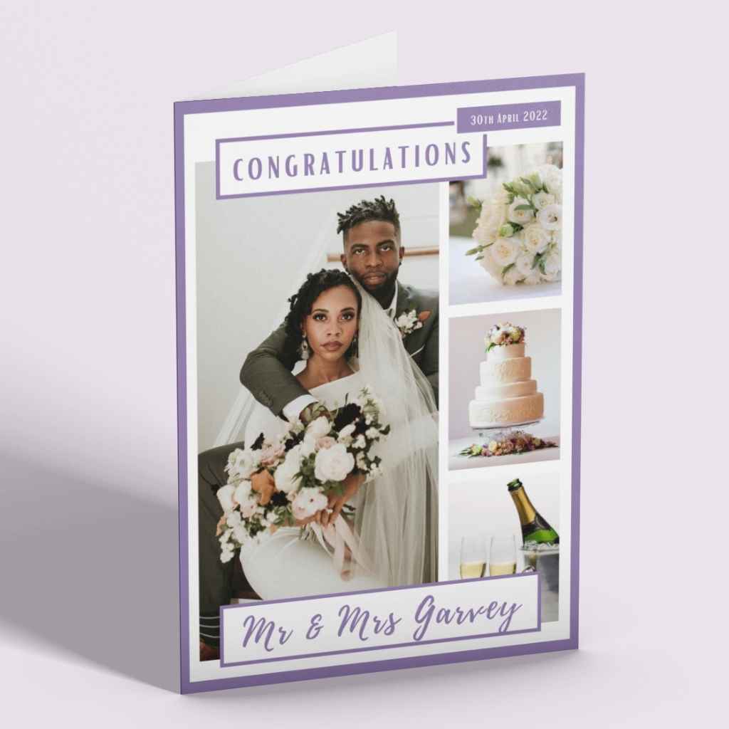 Photo Upload Wedding Day Cards | Contemporary | Congratulations
