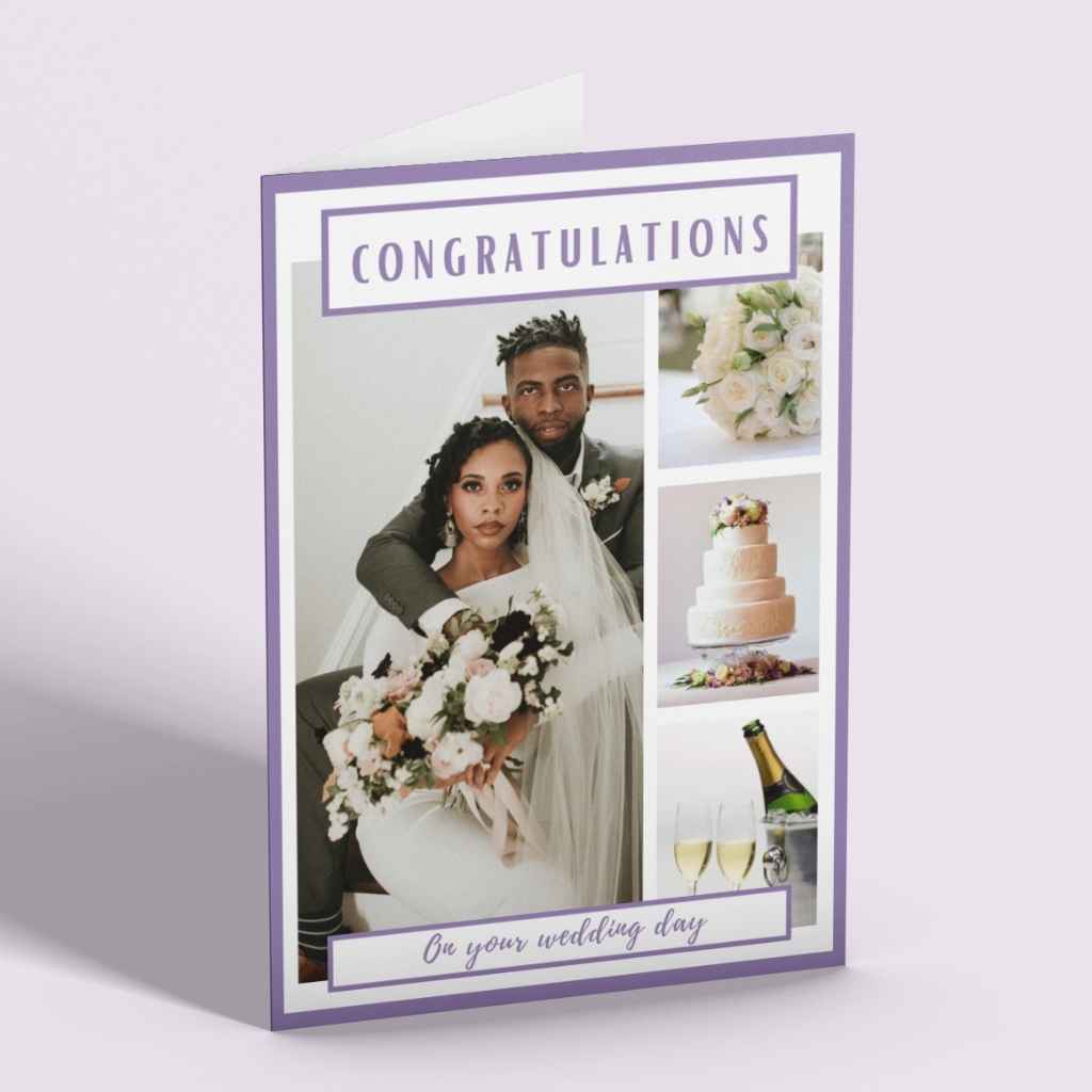 Photo Upload Wedding Day Cards | Contemporary | Congratulations