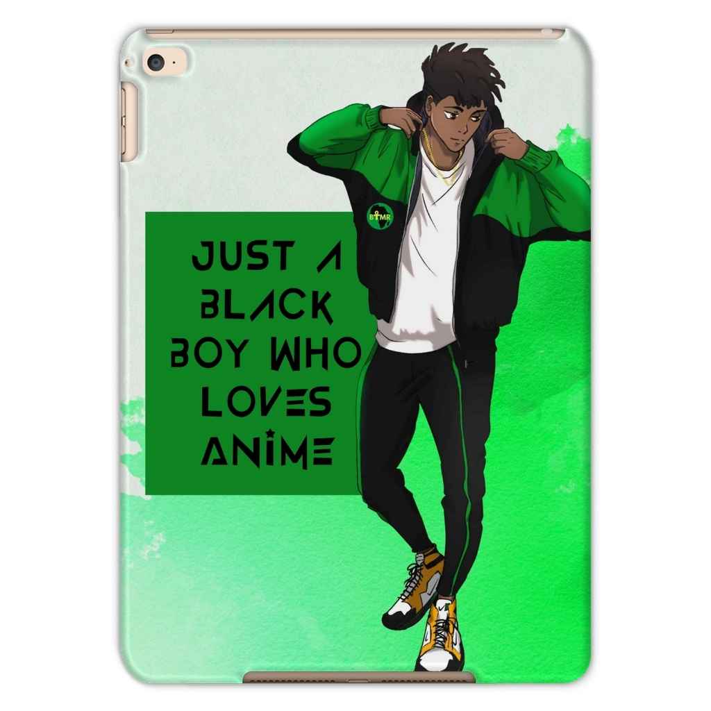 Personalised iPad Case | Black Boy Who Loves Anime