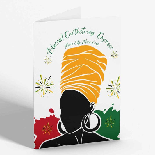 Afrocentric Birthday Cards | Blessed Earthstrong Empress
