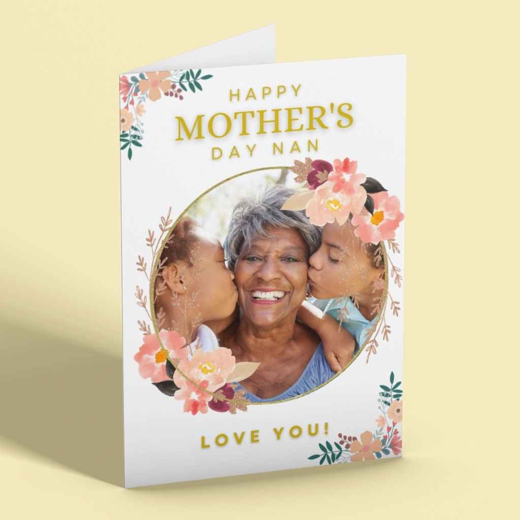 Mother's Day Cards | Floral Photo Upload | Mum or Nan
