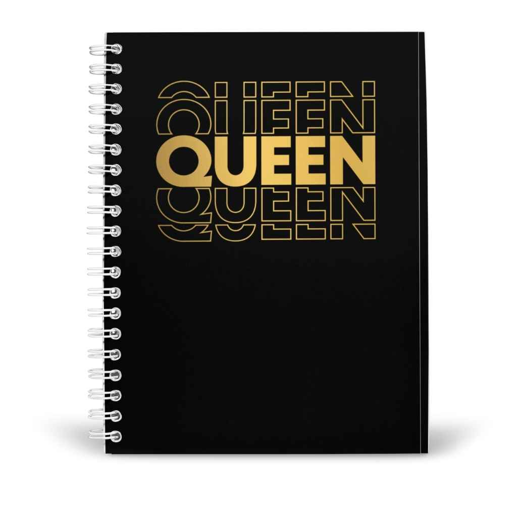 A5 Notebook | Queen | Black & Gold