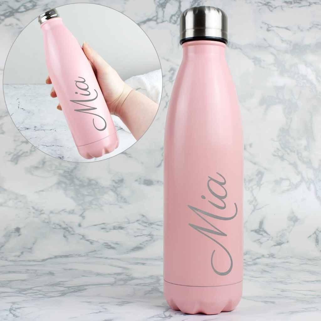 Personalised Matte Pink Hydro Flask