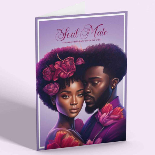 Black Couple Soul Mate Any Occasion card