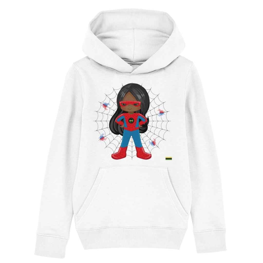 Black Superheroes | Spidey Superheroine Web Organic Cotton Hoodie