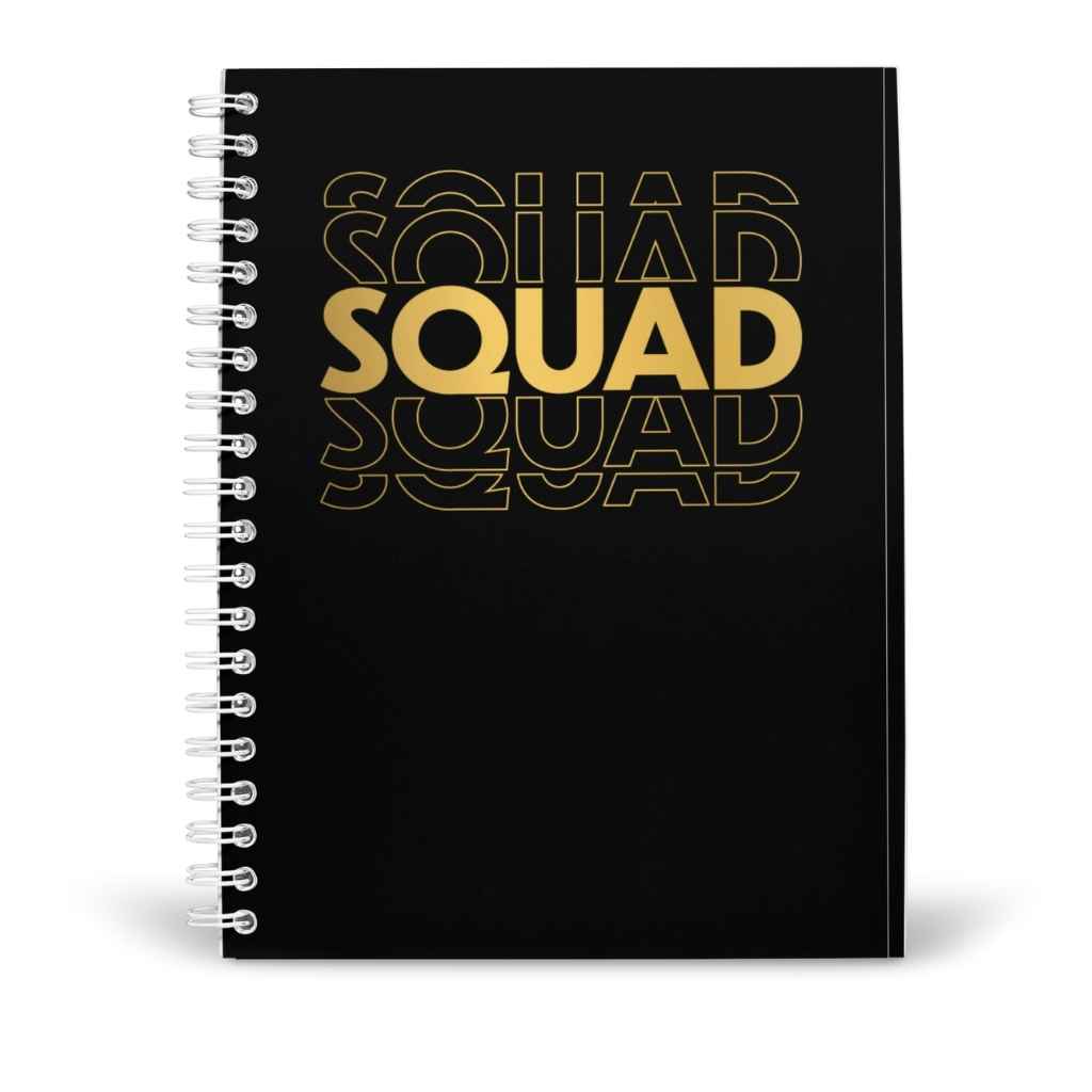 A5 Notebook | Squad | Black & Gold