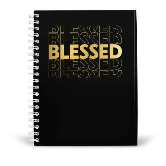 A5 Blessed Black & Gold Notebook
