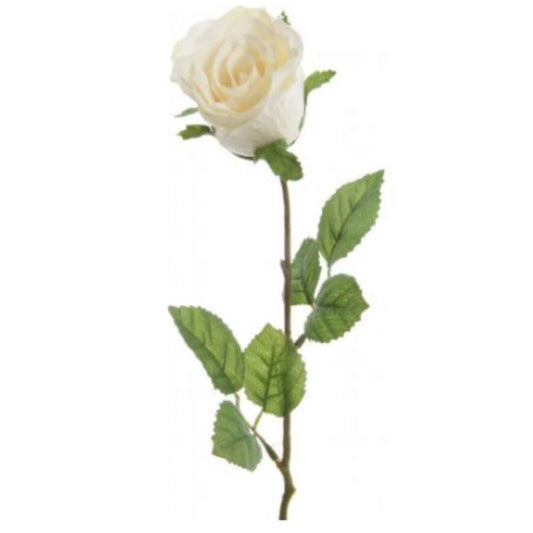 Silk Artificial Flowers | Rose | White