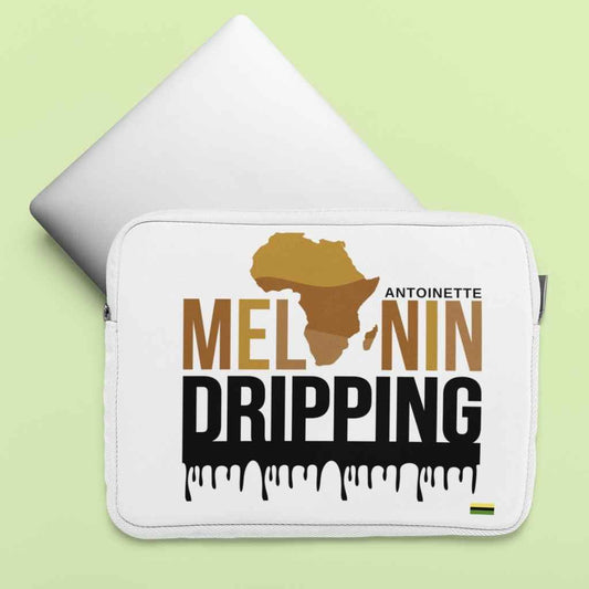 Melanin Dripping Personalised Laptop Sleeve