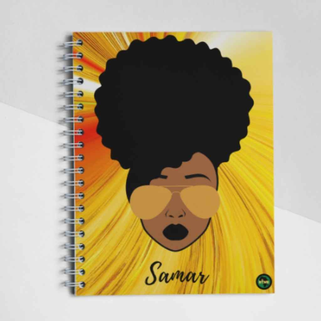 Personalised A5 Notebook | Afro Queen
